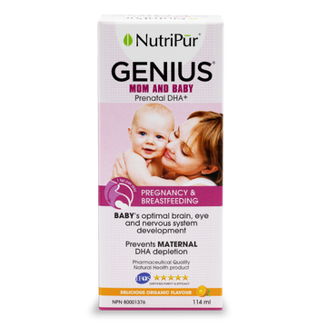 Genius Mom and Baby - Nutripur - pregancy and breastfeeding - prevents ADD/ADH in children - and maternal DHA depletion to prevent post-partrum