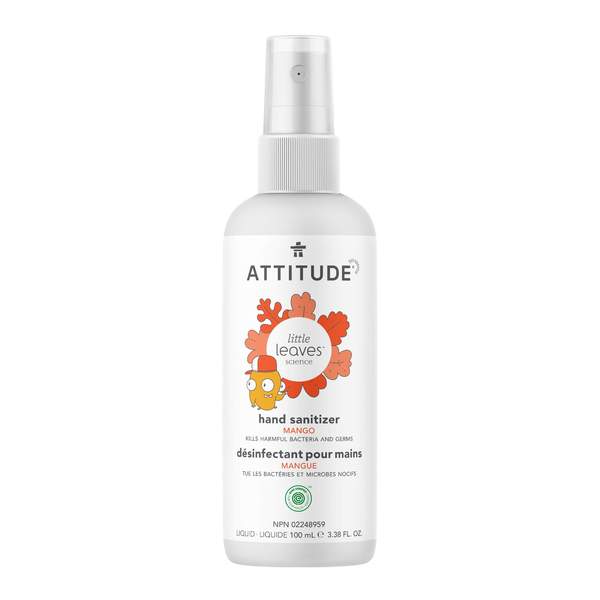 Attitude - Hand Sanitizer - 6 scents - Mango 100 ml - Ebambu.ca free delivery >59$