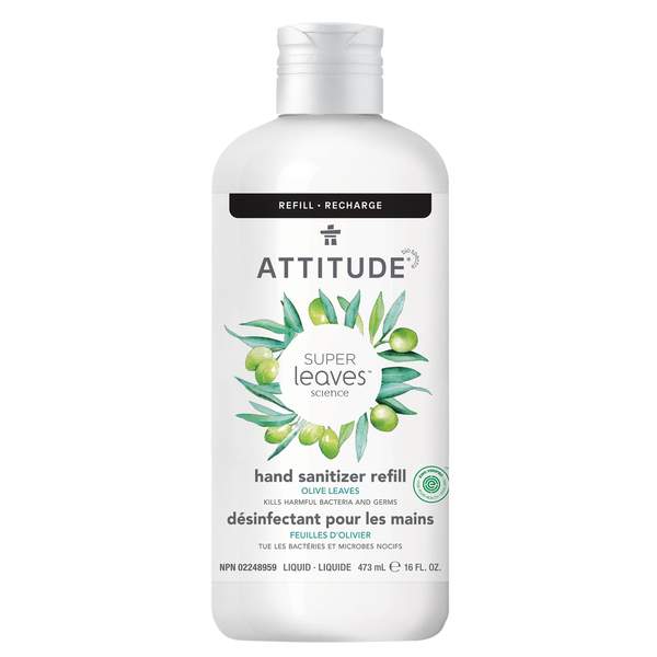 Attitude - Hand Sanitizer - 6 scents - Olive Leaves Refill 473 ml - Ebambu.ca free delivery >59$