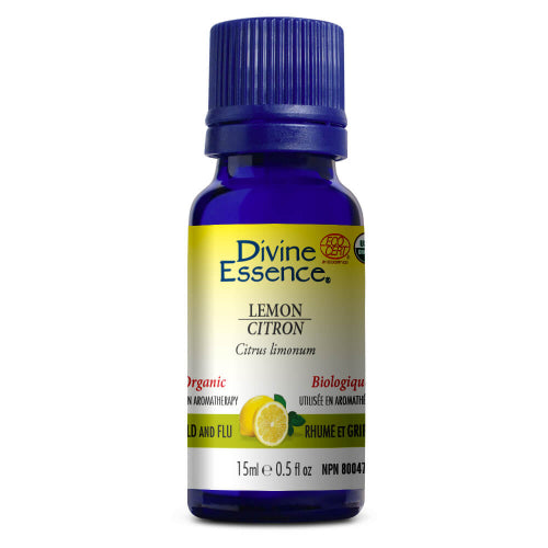 Divine Essence - Essential Oils - Lemon (Organic) 15 mL - Ebambu.ca free delivery >$59