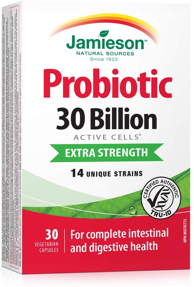 Jamieson -  Probiotic 30 Billion - Extra Strength 30 caps - Ebambu.ca free delivery >59$
