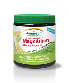 Jamieson Magnesium Drink Mix Lemon-Lime 228 g powder by Jamieson - Ebambu.ca natural health product store - free shipping <59$ 