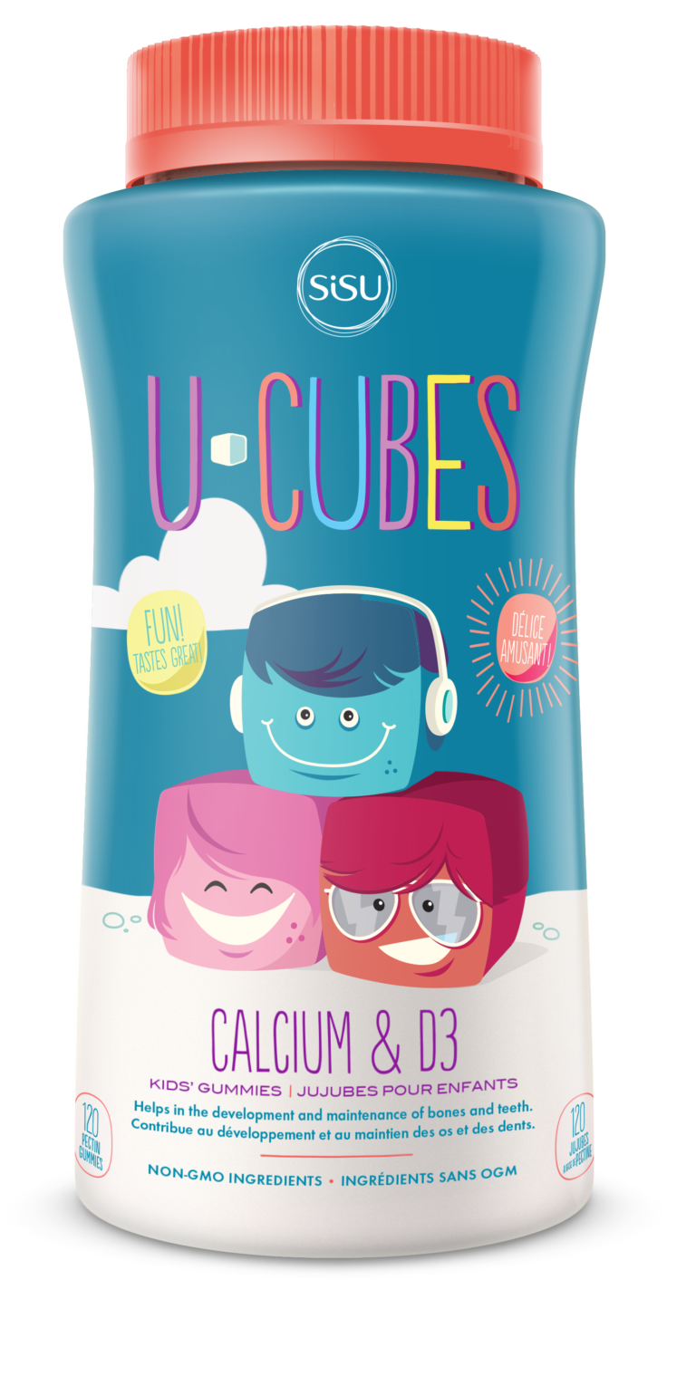Sisu - U-Cubes Calcium & D3 120 gummies - Ebambu.ca free delivery >59$