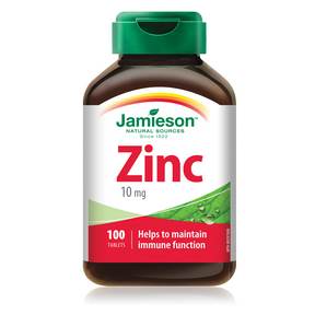 Jamieson Zinc 10 mg 100 tablets by Jamieson - Ebambu.ca natural health product store - free shipping <59$ 